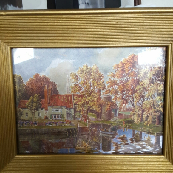 FRANKLIN PICTURE FRAME CO Wall Decor Vintage Framed Franklin Foil